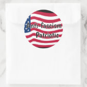 Anti-fascism is Patriotic Ronde Sticker (Tas)