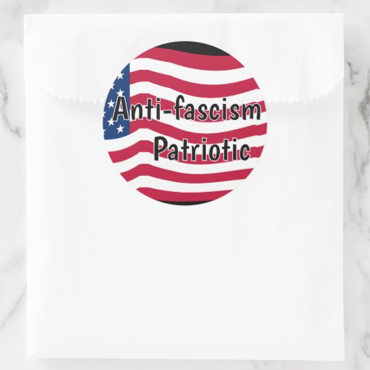 Anti-fascism is Patriotic Ronde Sticker (Tas)