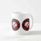 Anti-fascisme denim jas koffiemok (Voorkant rechts)
