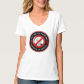 Anti-fascisme denim jas t-shirt (Voorkant)