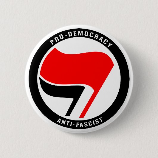 Anti-fascisme pro-democratie ronde button 5,7 cm (Voorkant)