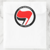 Anti-fascisme pro-democratie ronde sticker (Tas)