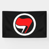 Anti-Fascisme Vlag Omgekeerd Spandoek (Horizontaal)