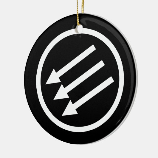 Anti-fascisme Witte Pijlen Keramisch Ornament (Links)