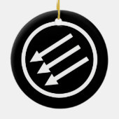 Anti-fascisme Witte Pijlen Keramisch Ornament (Achterkant)