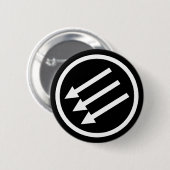 Anti-fascisme Witte Pijlen Ronde Button 5,7 Cm (Voorkant /achterkant)