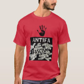 anti-fascistische actie, verenigd tegen fascisme t-shirt (Voorkant)