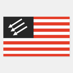 Anti-fascistische Amerikaanse vlag Rechthoekige Sticker