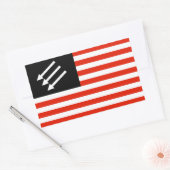 Anti-fascistische Amerikaanse vlag Rechthoekige Sticker (Envelop)
