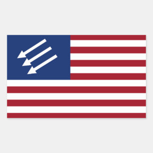 Anti-fascistische Amerikaanse vlag Rechthoekige Sticker