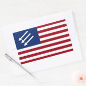 Anti-fascistische Amerikaanse vlag Rechthoekige Sticker (Envelop)