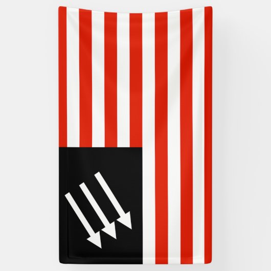 Anti-fascistische Amerikaanse vlag Spandoek (Verticaal)