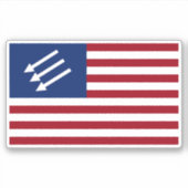 Anti-fascistische Amerikaanse vlag Sticker (Voorkant)