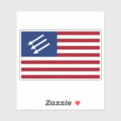 Anti-fascistische Amerikaanse vlag Sticker (Vel)