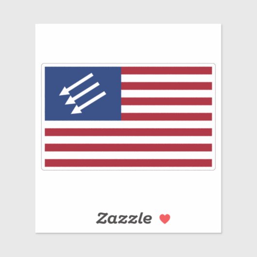 Anti-fascistische Amerikaanse vlag Sticker (Vel)