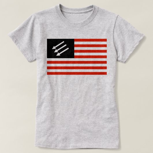 Anti-fascistische Amerikaanse vlag T-shirt (Design voorkant)