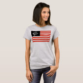 Anti-fascistische Amerikaanse vlag T-shirt (Voorkant volledig)