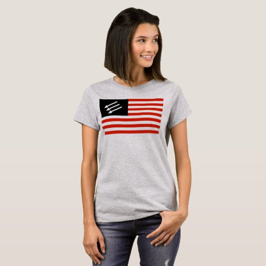 Anti-fascistische Amerikaanse vlag T-shirt (Voorkant volledig)