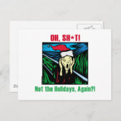 Anti-feestelijke geschenken feestdagenkaart (Voorkant / Achterkant)