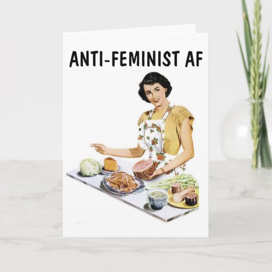 ANTI-FEMINIST AF FUNNY FRIENDSHIP WENSKAART KAART (Voorkant)