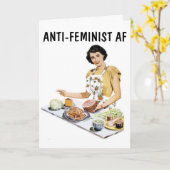 ANTI-FEMINIST AF FUNNY FRIENDSHIP WENSKAART KAART (Gele Bloem)