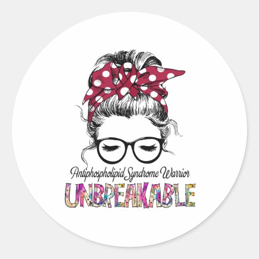Anti-fosfolipide Syndroom Bewustheid Ronde Sticker (Voorkant)