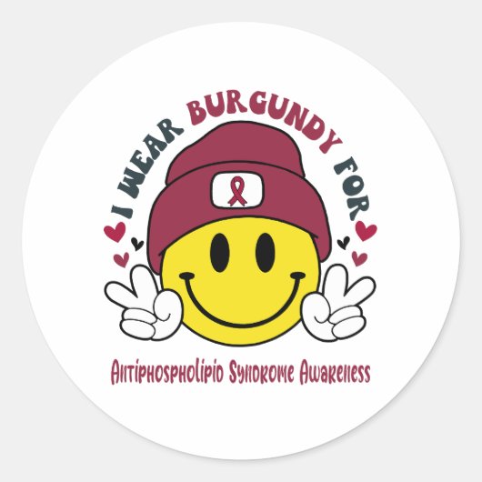 Anti-fosfolipide Syndroom Bewustheid Ronde Sticker (Voorkant)