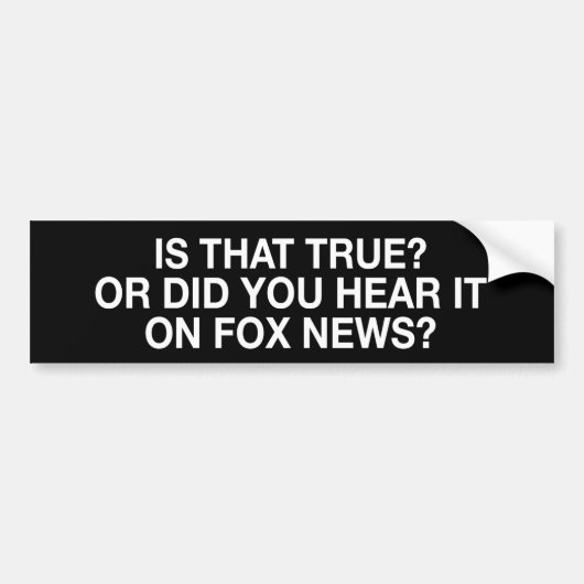 Anti-FOX TV Bumpersticker (Voorkant)
