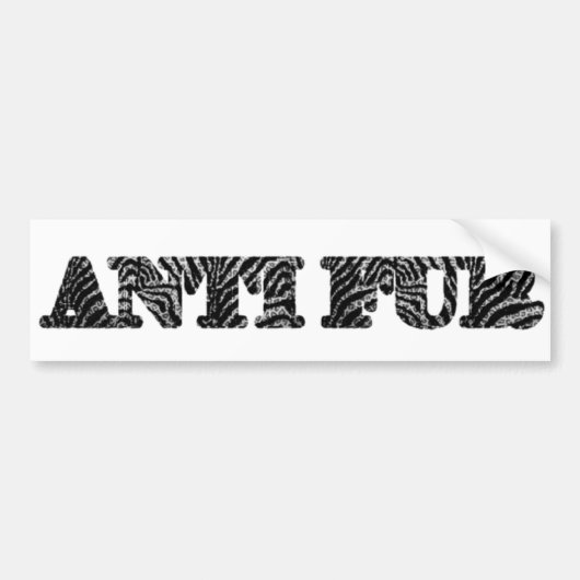ANTI FUR/Dierenbescherming Bumpersticker (Voorkant)