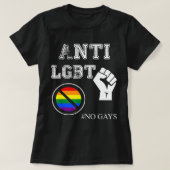 Anti-GBT en vrouwen geen Gays.png T-shirt (Design voorkant)