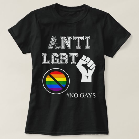 Anti-GBT en vrouwen geen Gays.png T-shirt (Design voorkant)