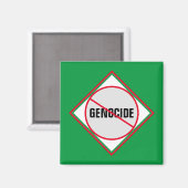 Anti-genocide Rood Groen Magneet (Voorkant / Achterkant)