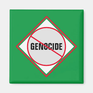 Anti-genocide Rood Groen Magneet