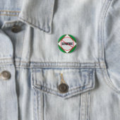 Anti-genocide Rood Groen Ronde Button 3,2 Cm (In situ)