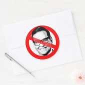 Anti George Santos heeft zijn gezicht gekruist Ronde Sticker (Envelop)