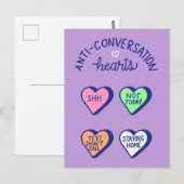Anti-GespreksHart Valentijnskaart Briefkaart (Voorkant / Achterkant)