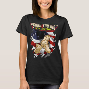 anti gestolen moed amerikaanse vlag trots militair t-shirt