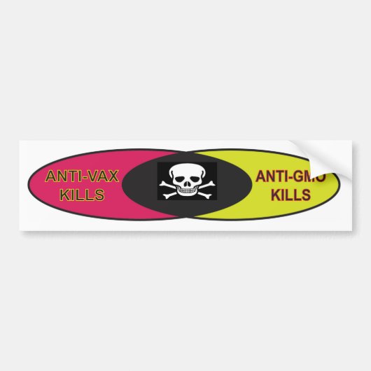 ANTI-GGO's en VAX-KILLS Bumpersticker (Voorkant)