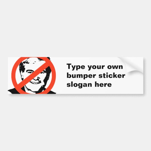 ANTI-GINGRICH: ANTI-Newt Gingrich Bumpersticker (Voorkant)