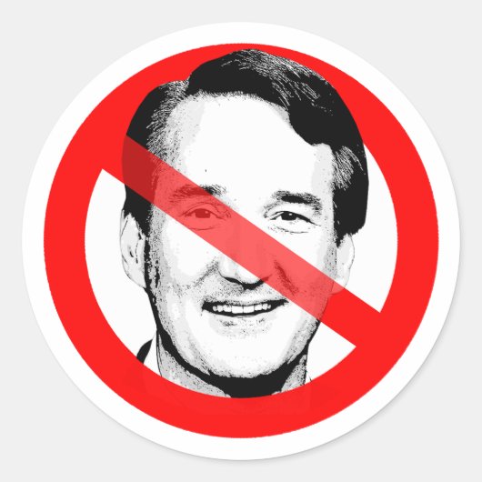 Anti Glenn Youngkin stak zijn gezicht uit Ronde Sticker (Voorkant)