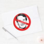 Anti Glenn Youngkin stak zijn gezicht uit Ronde Sticker (Envelop)