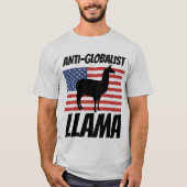 ANTI-GLOBALIST PATRIOTISCHE LLAMA T-SHIRTS (Voorkant)