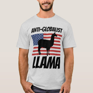 ANTI-GLOBALIST PATRIOTISCHE LLAMA T-SHIRTS