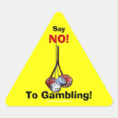 Anti-gokcampagne dobbelstenen Stickers (Voorkant)