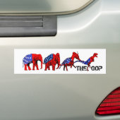 Anti-GOP-antirepublikeinse evolutiesatire Bumpersticker (Op auto)