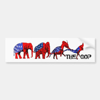 Anti-GOP-antirepublikeinse evolutiesatire Bumpersticker