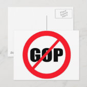 Anti-GOP Briefkaart (Voorkant / Achterkant)