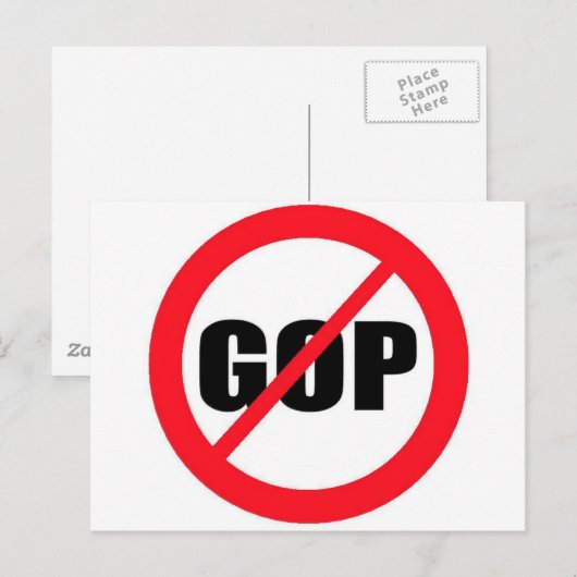 Anti-GOP Briefkaart (Voorkant / Achterkant)