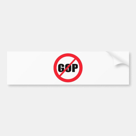 Anti-GOP Bumpersticker (Voorkant)