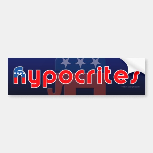 Anti-GOP Hypocrites Bumpersticker (Voorkant)